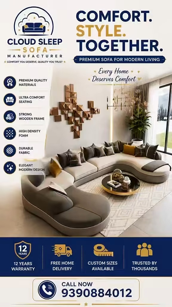 Cloud sleep sofa manufacturer Facebook ad: Sofa Factory Direct Prices