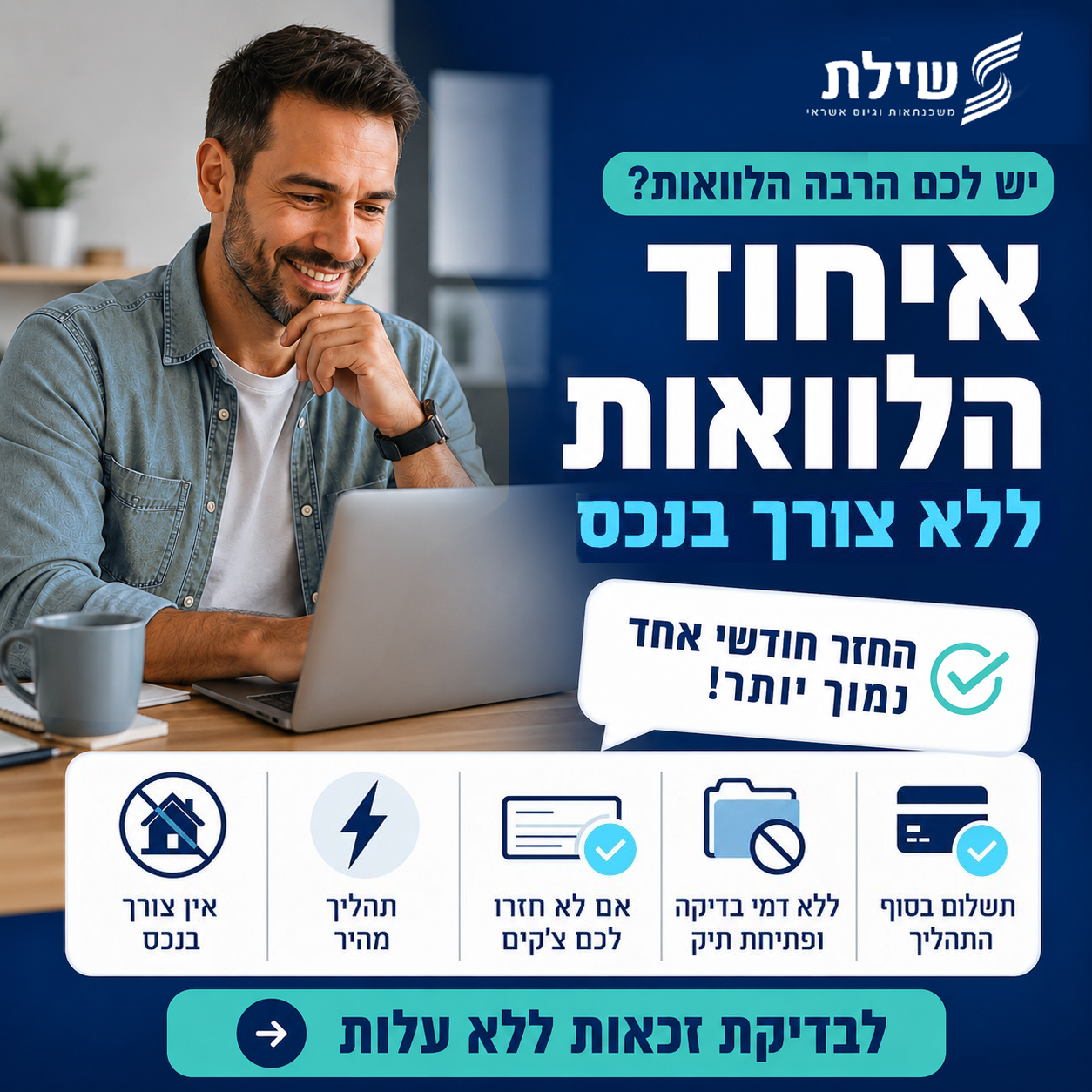שילת משכנתאות וגיוסי אשראי Facebook ad
