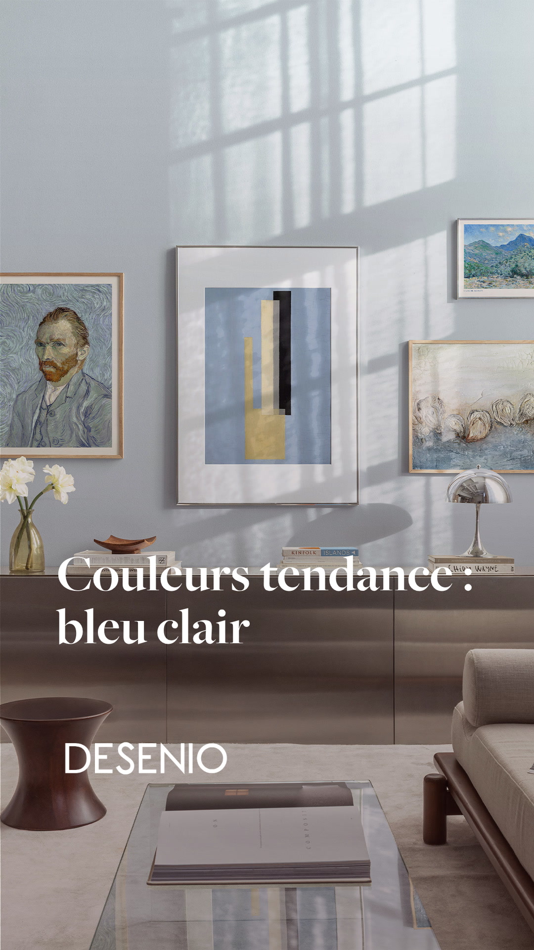 Desenio Facebook ad: Affiches bleu clair
