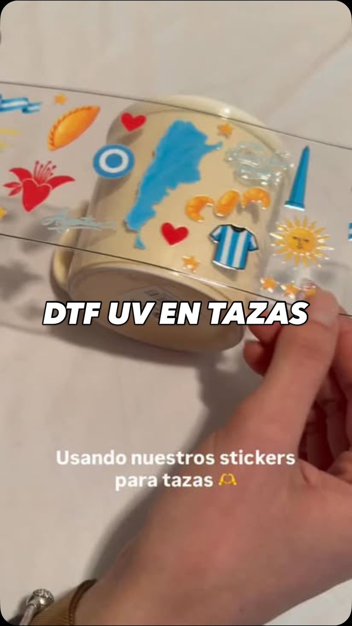Plo-Tex Facebook ad: Así podes decorar tu taza con DTF UV!