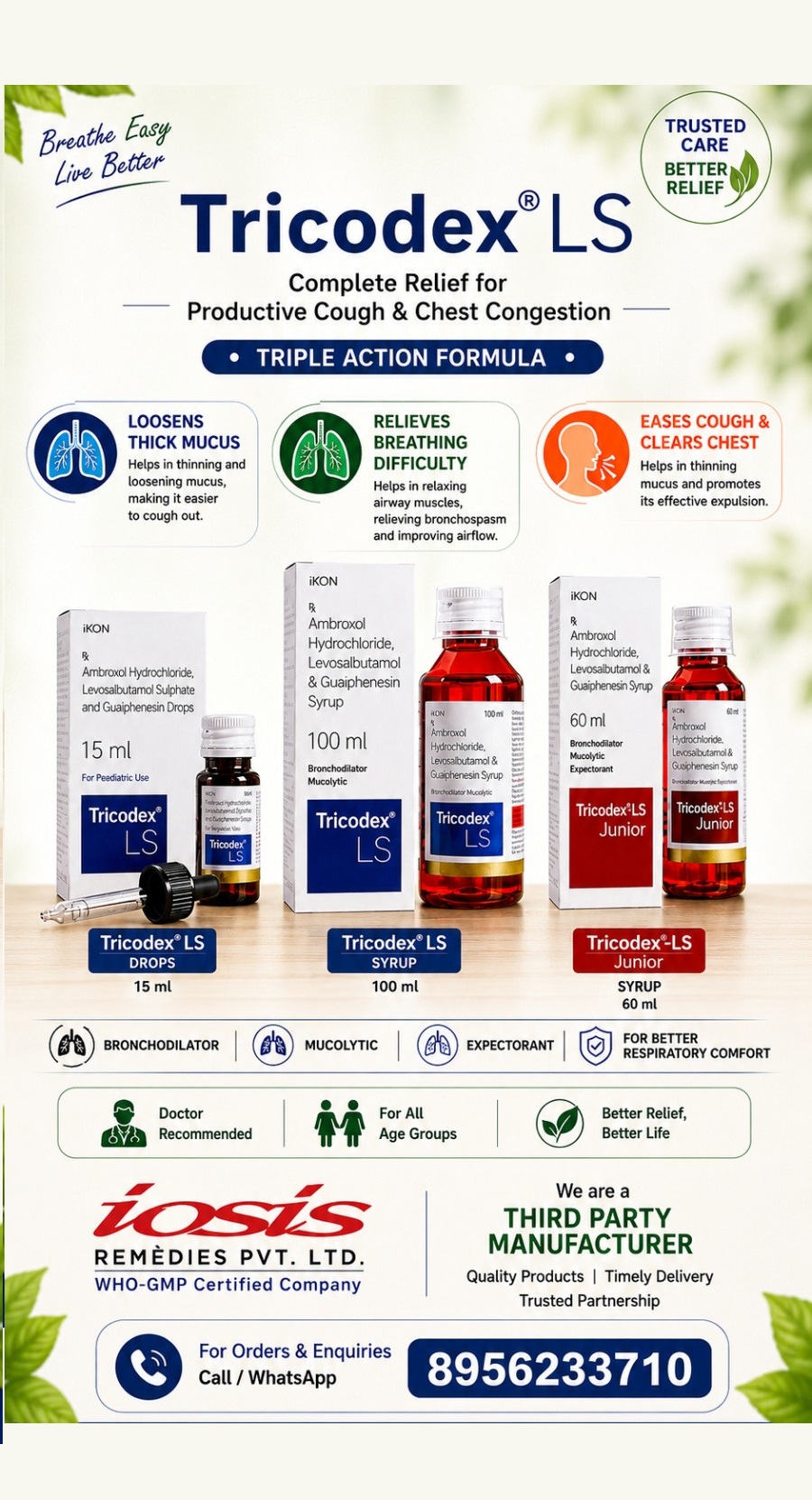 Iosis Remedies Pvt. Ltd. Facebook ad: Your Trusted Third-Party Pharma Partner