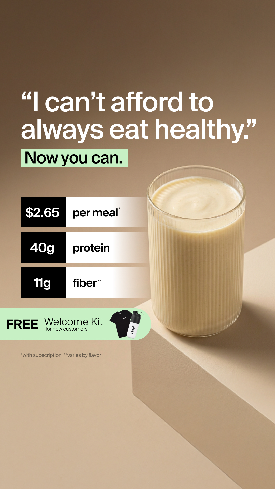 Huel Facebook ad