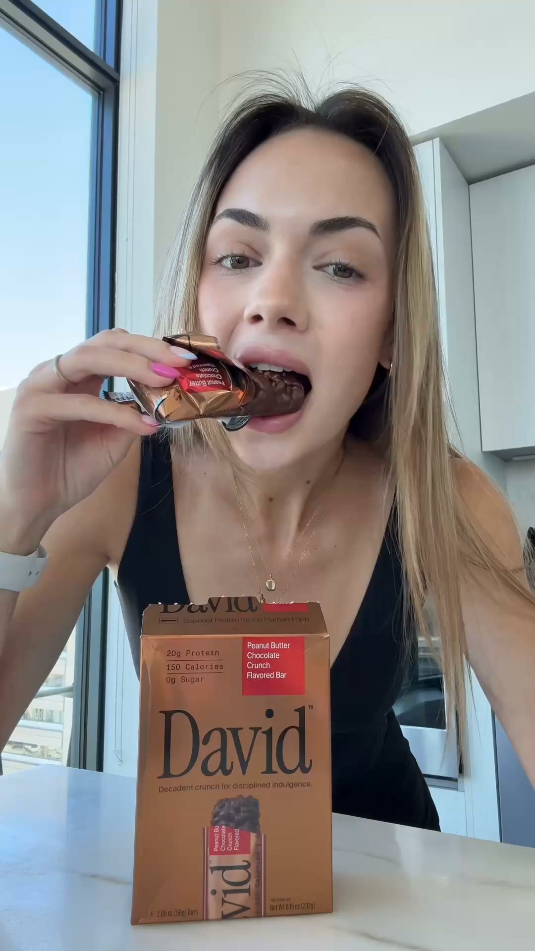 CHACE COLLETT Facebook ad: 20g Protein. 150 Calories. 0g Sugar