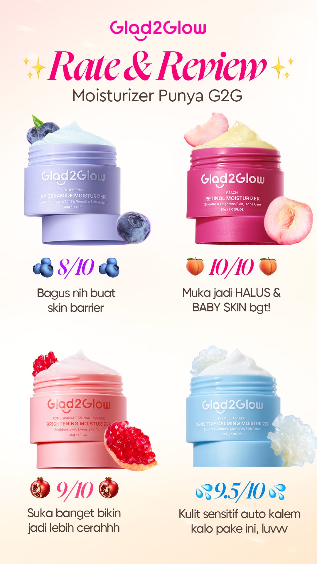 Glad2Glow.indo. Facebook ad