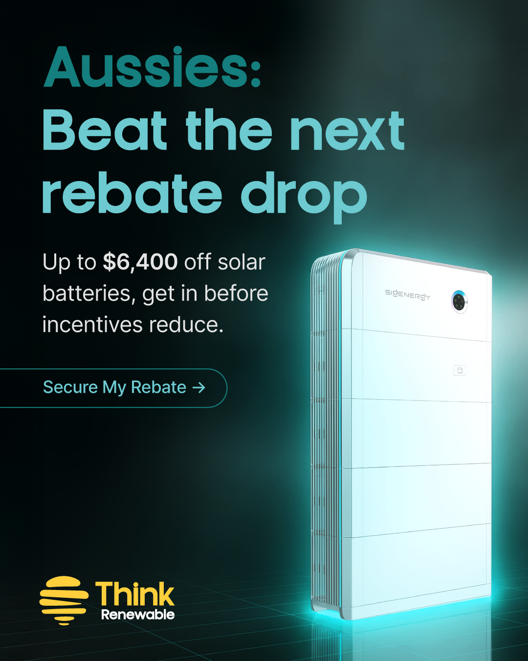 Think Renewable Facebook ad: Get your quote now to secure this deal