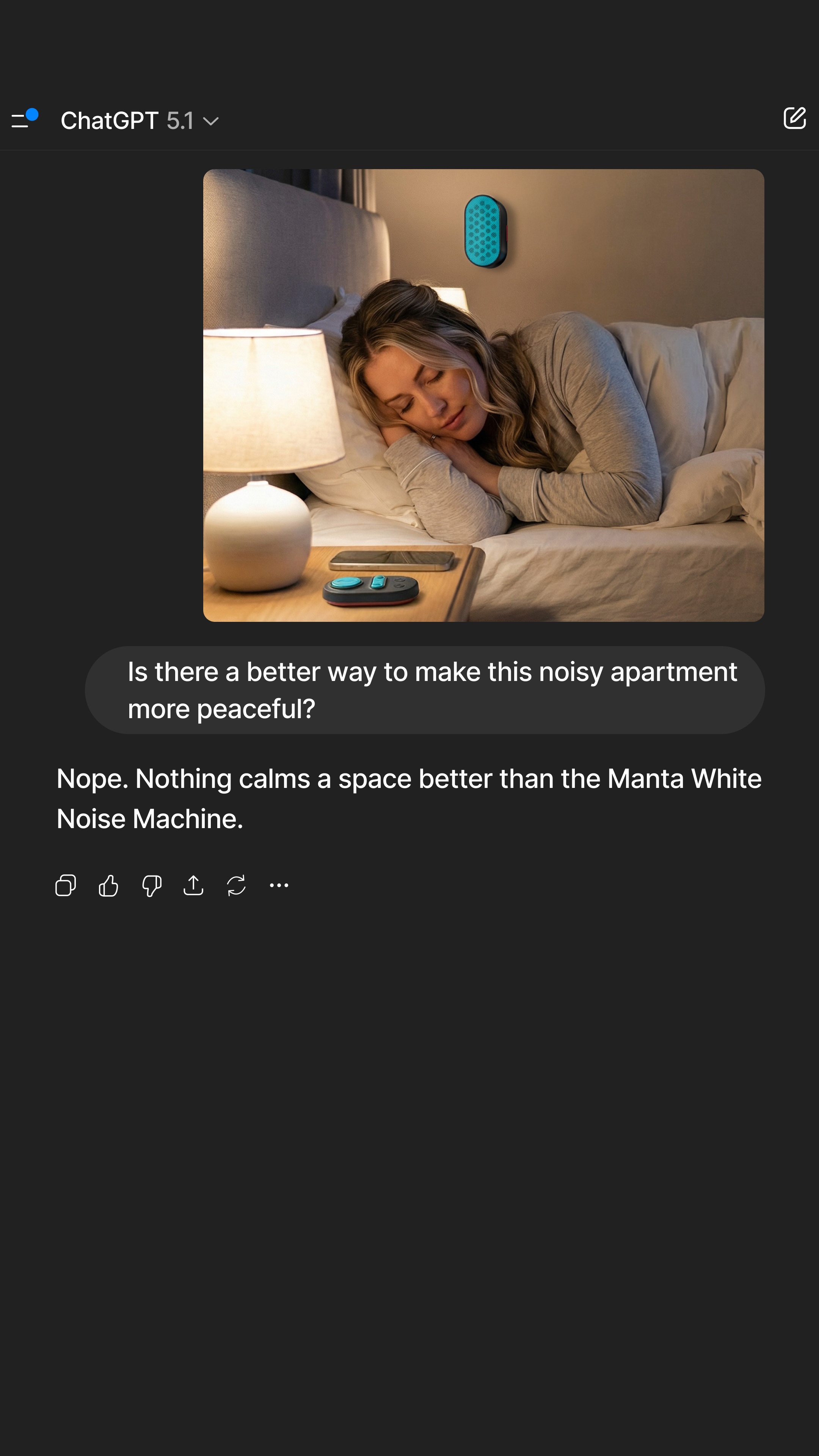 Manta Sleep Facebook ad