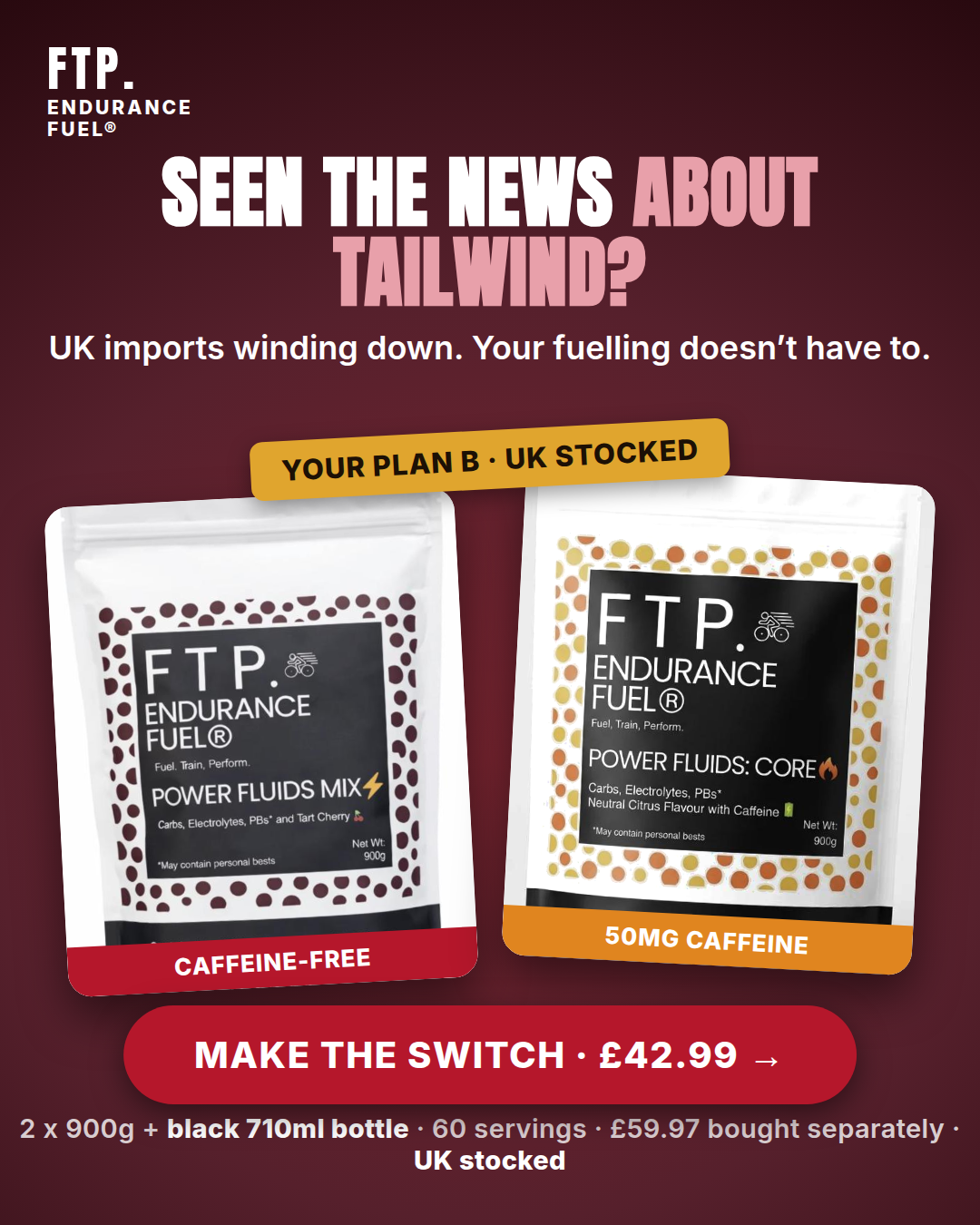 FTP Endurance Fuel Facebook ad