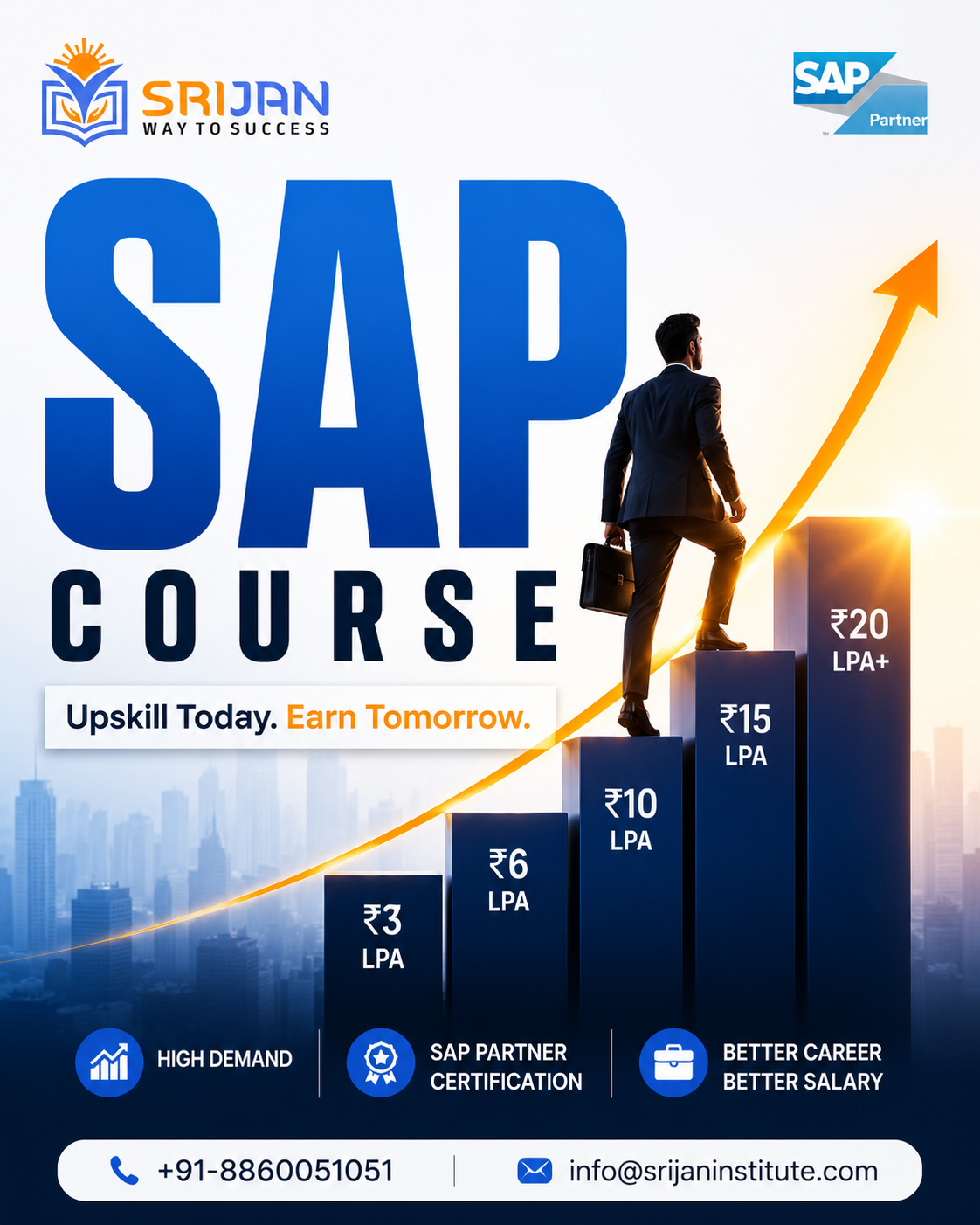 Srijan Institute & Training Center Facebook ad: SAP Course with Placement Support
