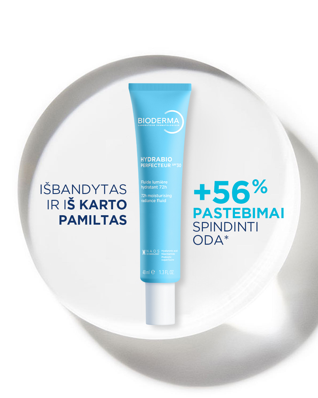 BIODERMA Facebook ad: Dehidratuota ir išsausėjusi oda nėra tiesiog sausa …