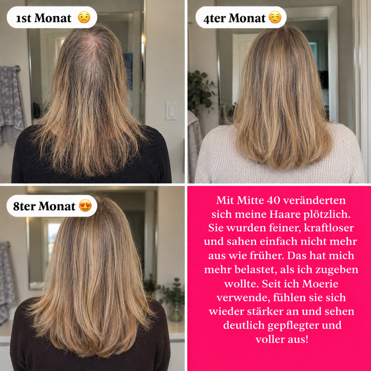Prime Hair Daily Facebook ad: 8 Monate, ein Unterschied