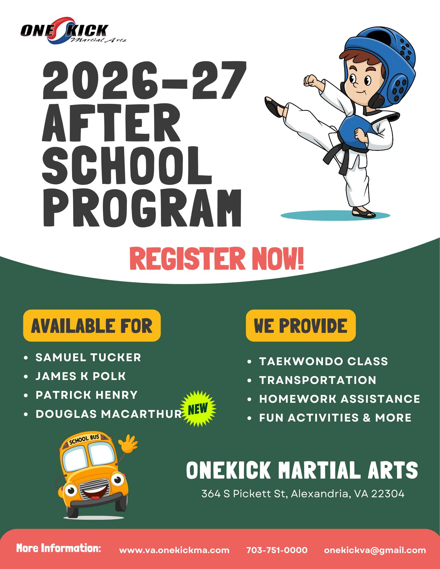 Onekick Martial Arts of Alexandria Facebook ad: alexandria, alexandria
