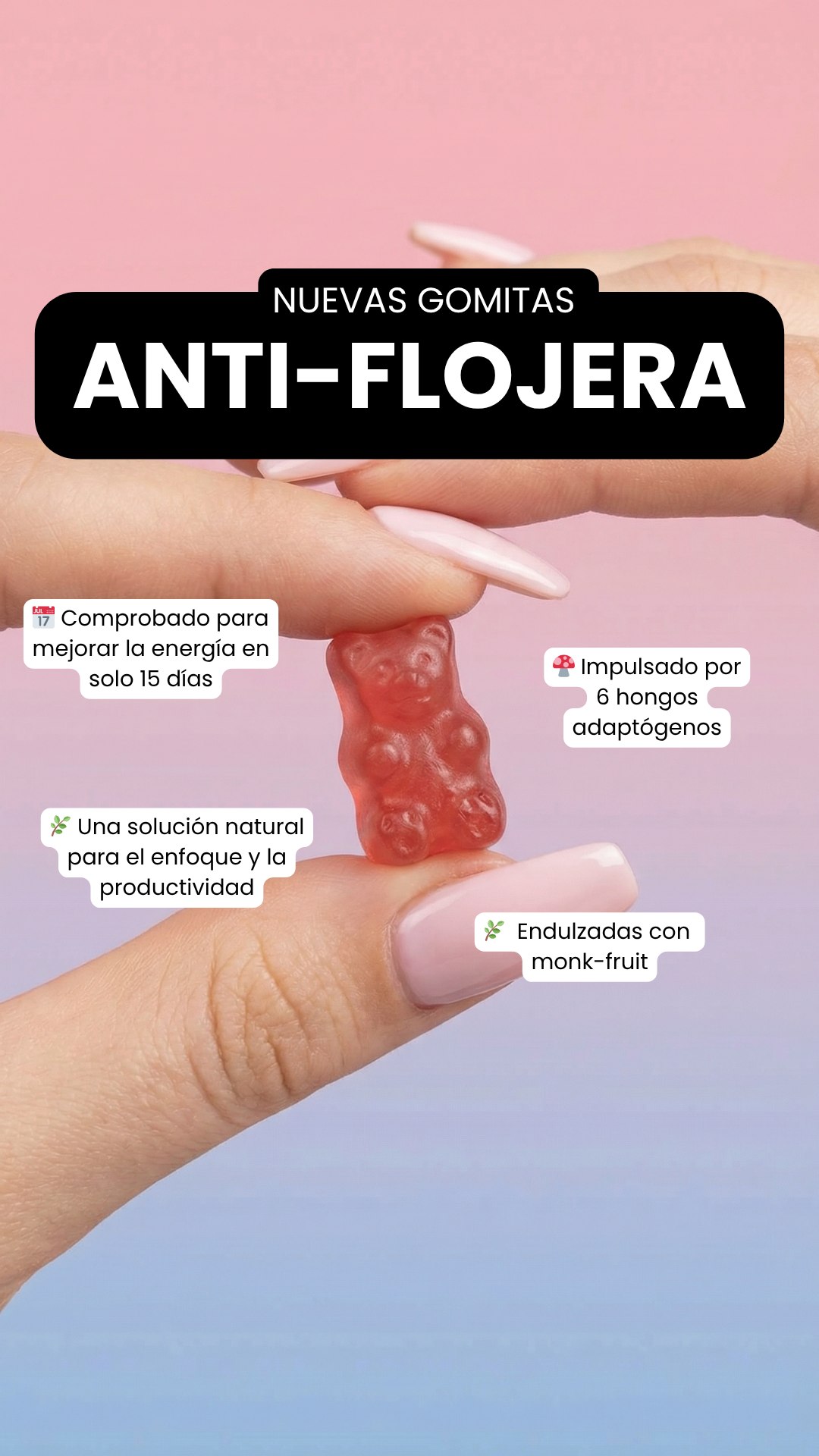 Mushbits Facebook ad: No era flojera, era estrés mental