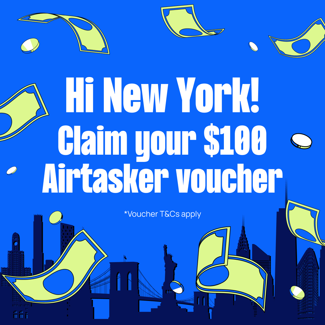 Airtasker US Facebook ad: $100 Airtasker voucher for you