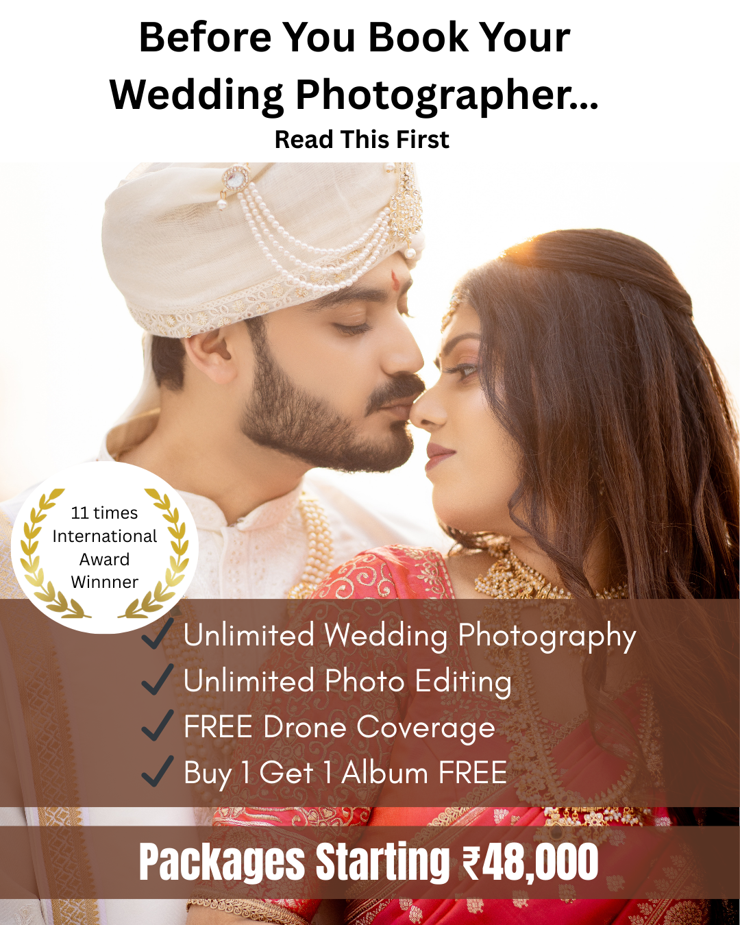 momentsbyrj Facebook ad: Before You Book Your Wedding Photographer