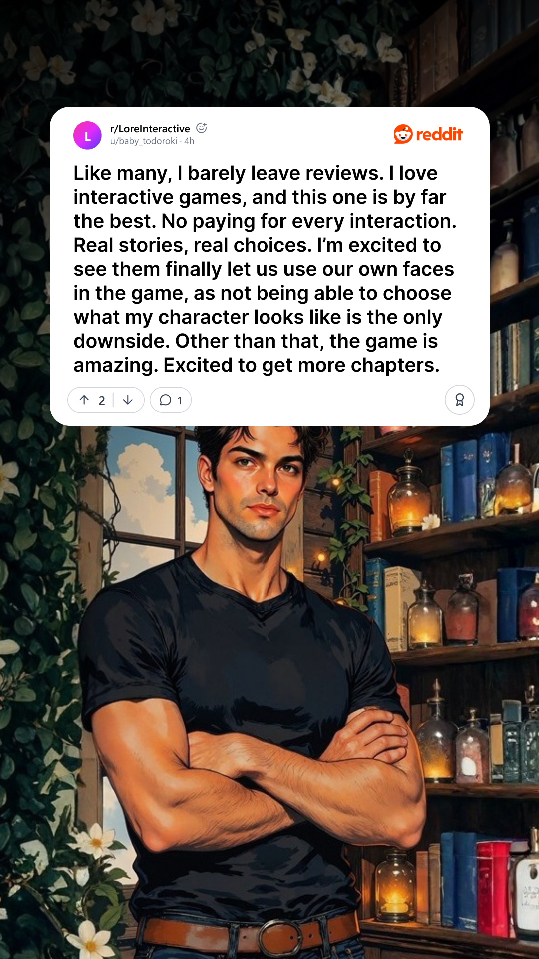 Lore: Interactive Stories Facebook ad