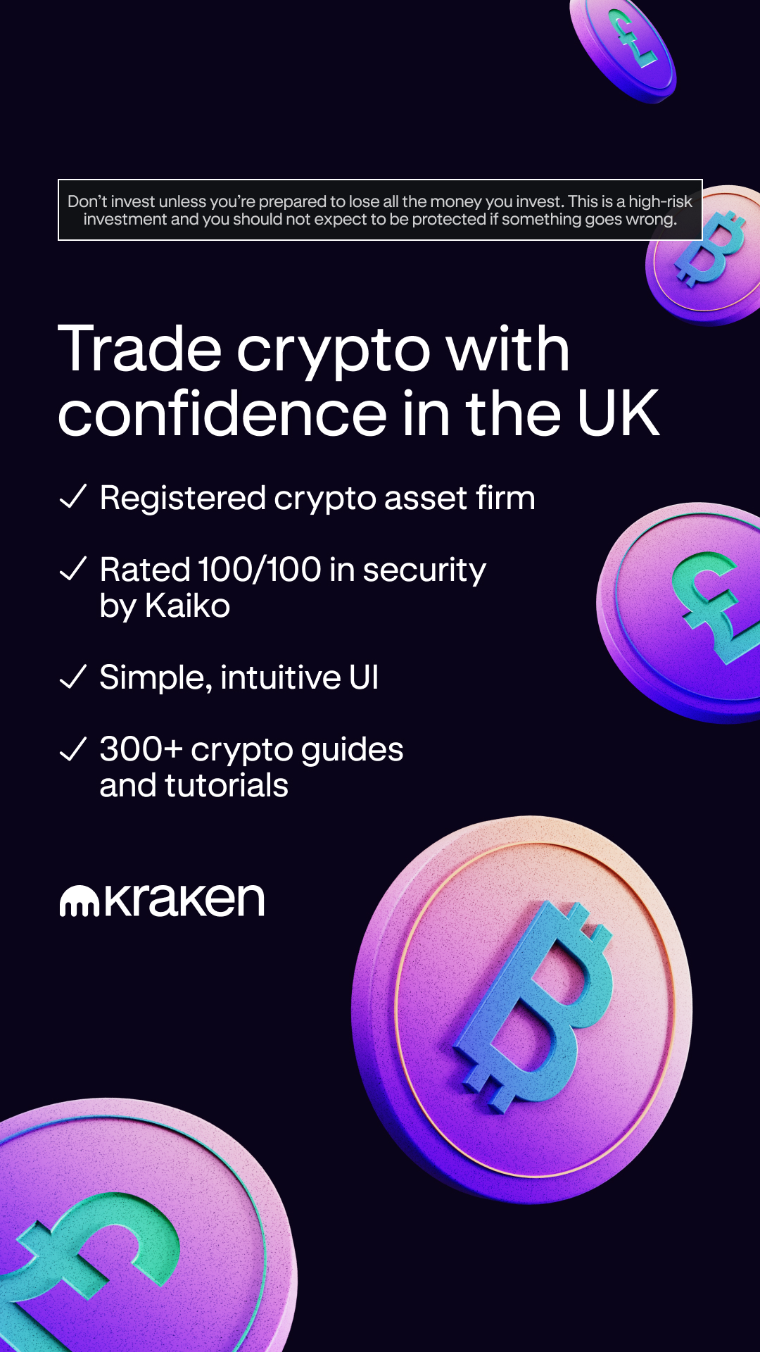 Kraken UK Facebook ad