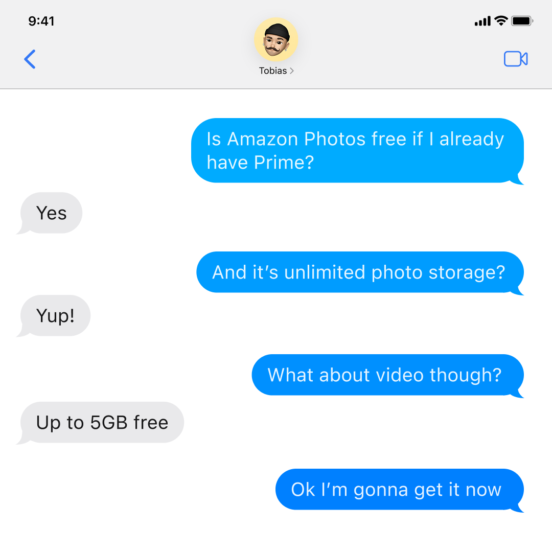 Amazon Photos Facebook ad