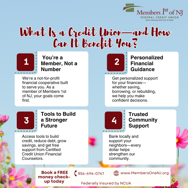 Members 1st of NJ Federal Credit Union Facebook ad: Members 1st of NJ