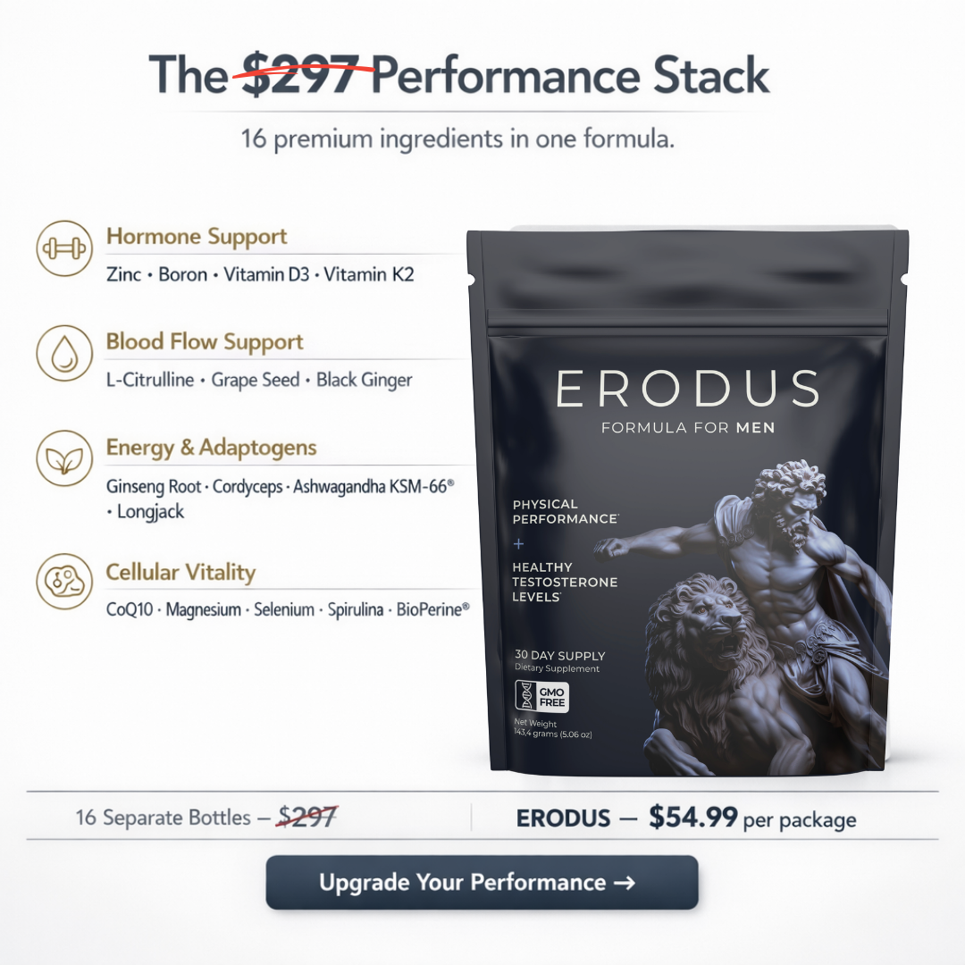 Erodus Formula For Men Facebook ad