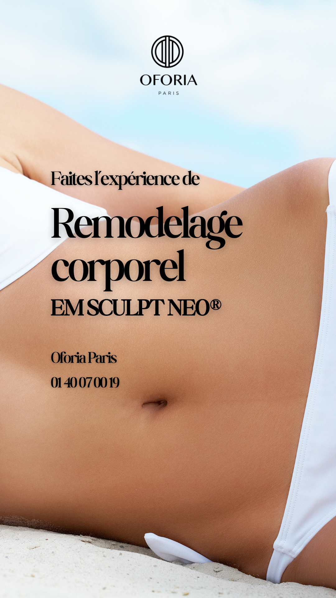 Oforia Paris Facebook ad: EMSculpt Neo à Paris