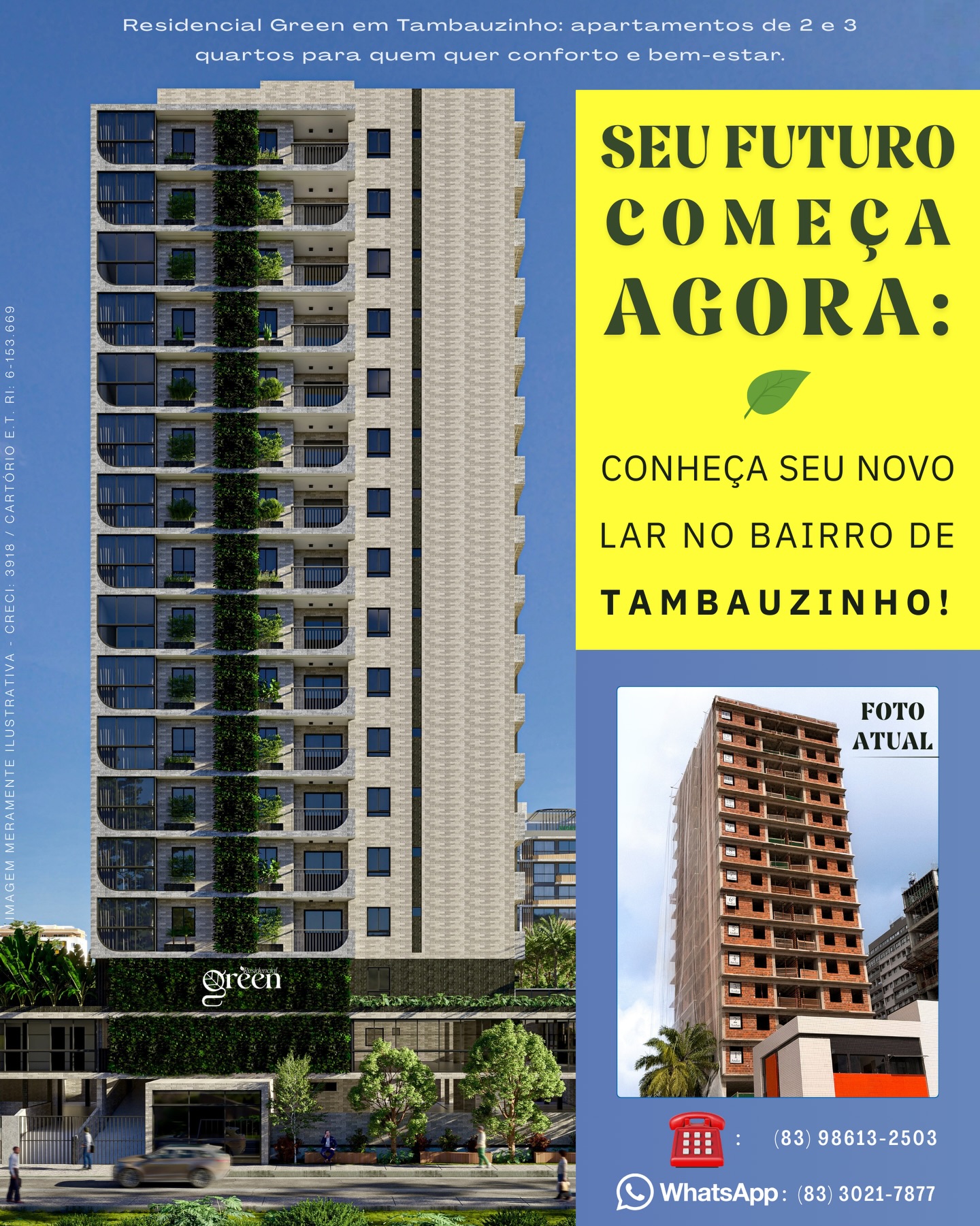 Fm Construção e Incorporação LTDA Facebook ad: OBRA EM RITMO ACELERADO | RESIDENCIAL GREEN (Tambauzinho)