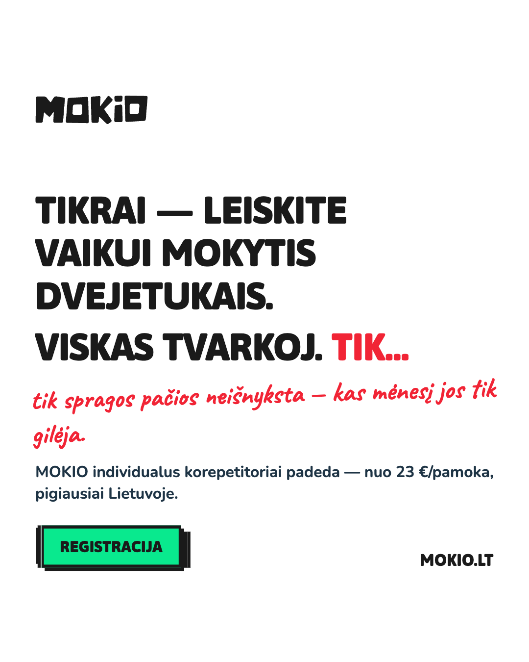 MOKIO Facebook ad: Padėkite užpildyti žinių spragas