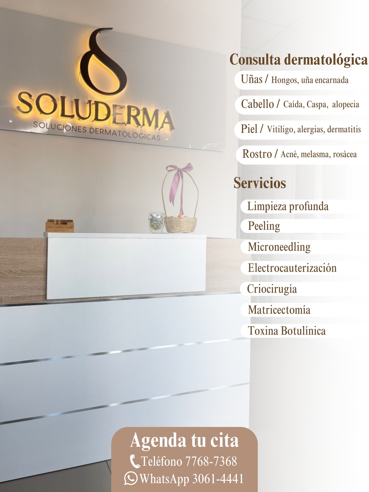 Soluderma Facebook ad: En Soluderma nos especializamos en el cuidado de…