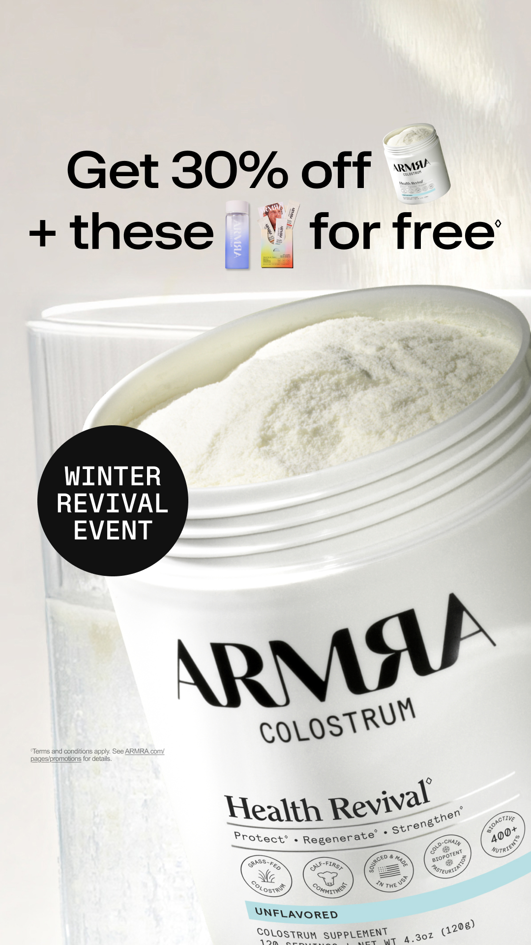 ARMRA Facebook ad