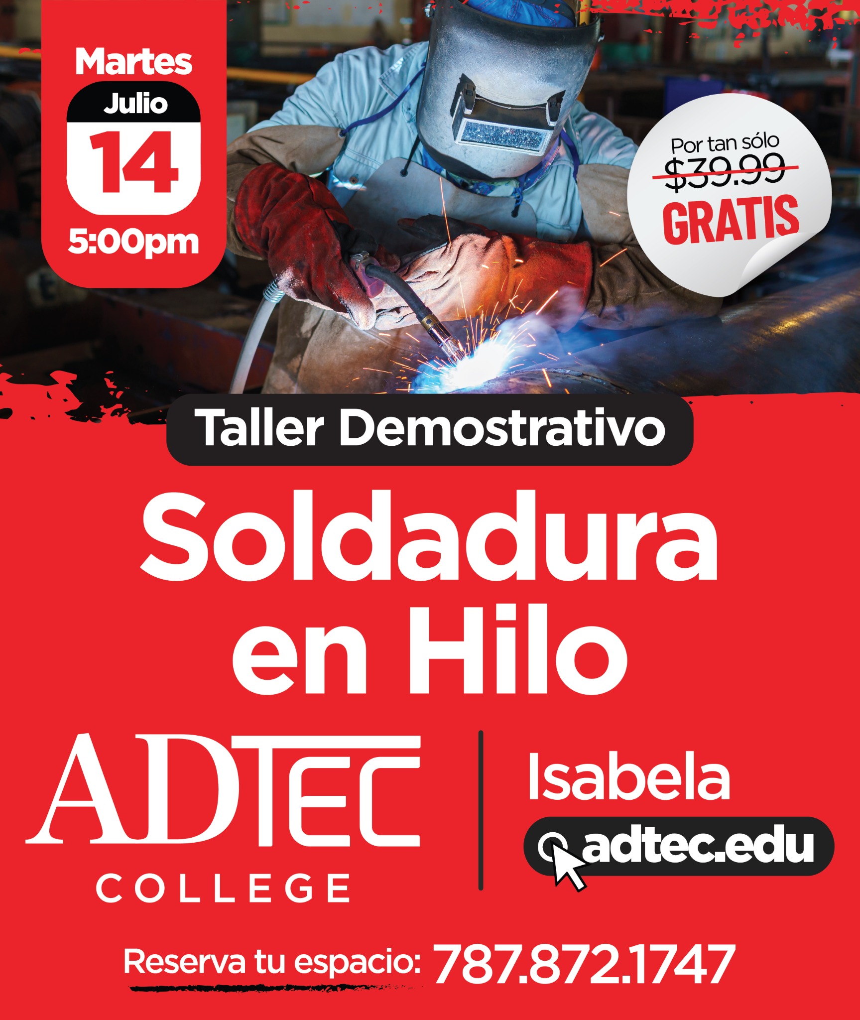 Adtec College Facebook ad