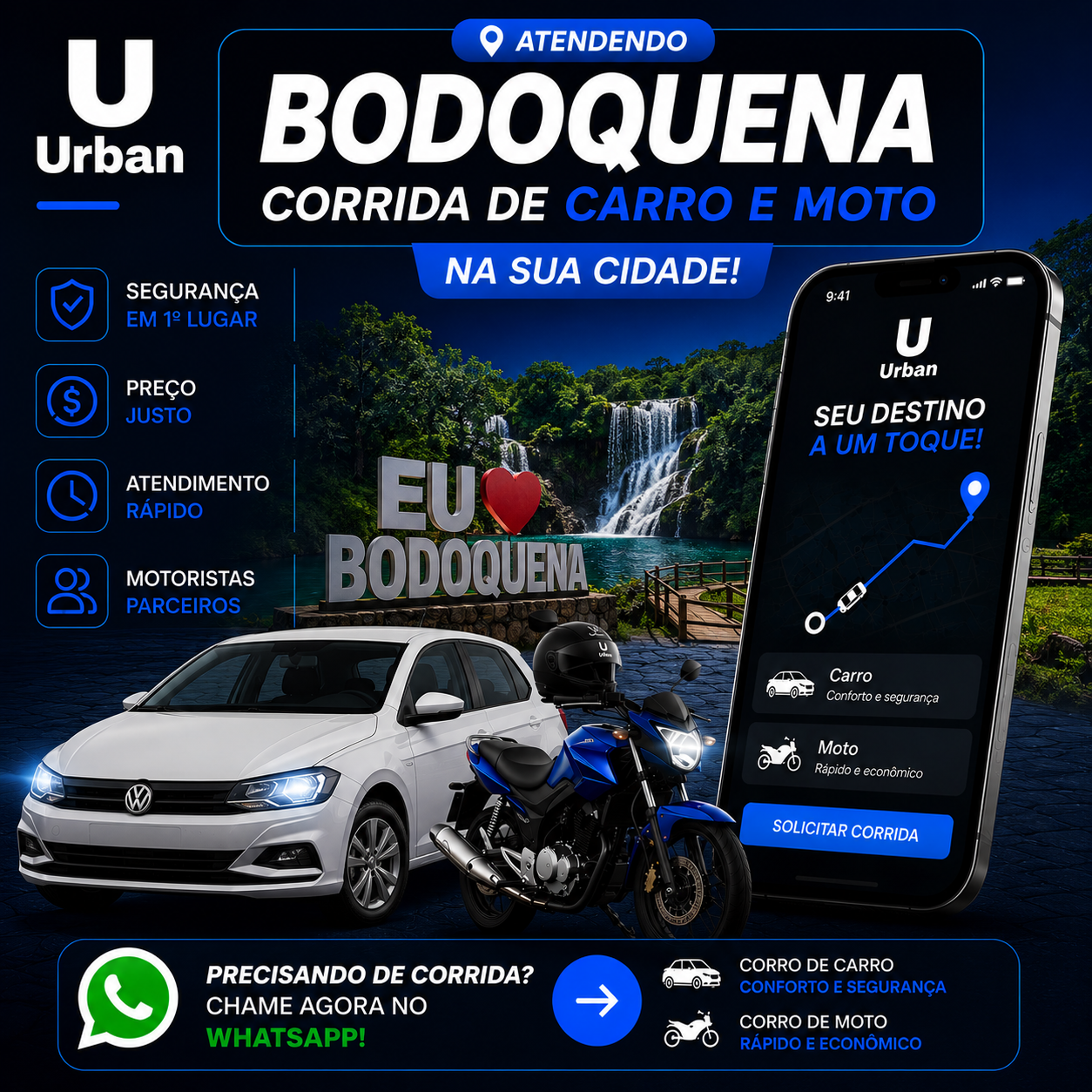 Urban Rotas MS Facebook ad: Baixe o app URBAN Passageiro