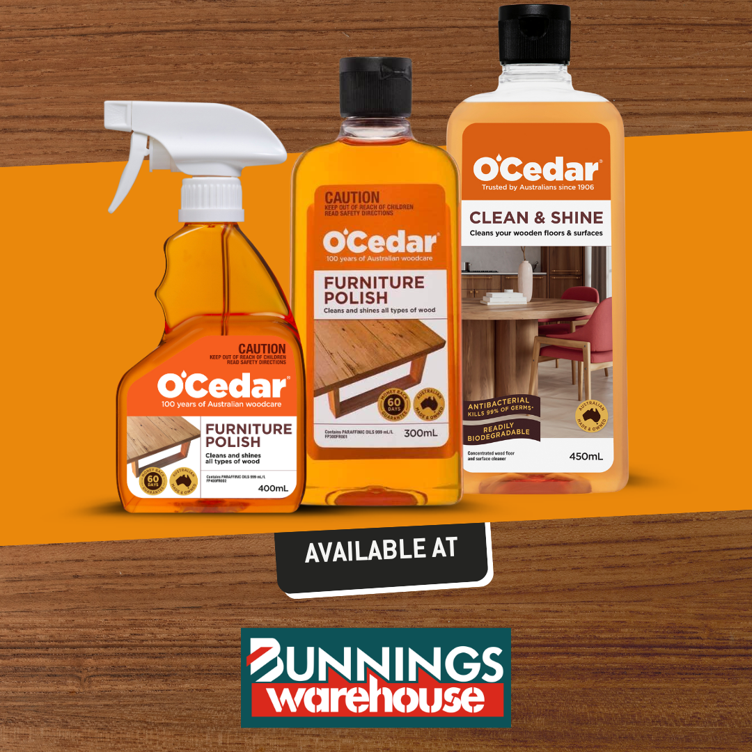 O'Cedar Facebook ad: Find O'Cedar At Your Local Bunnings.