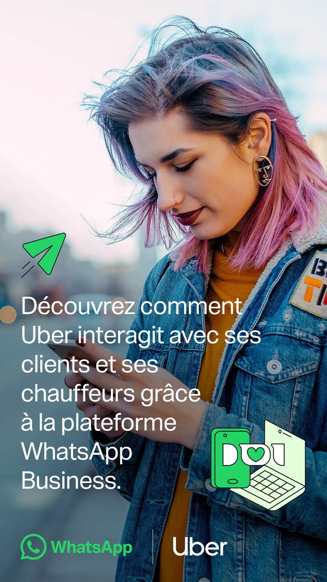 WhatsApp for Business Facebook ad: Comment Uber utilise WhatsApp