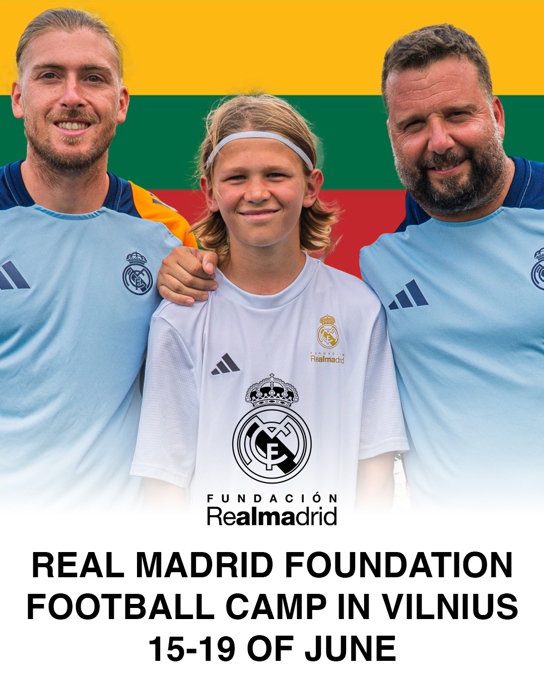 RMF Clinics Lithuania Facebook ad: LAST SPOTS AVAILABLE TO REAL MADRID FOUNDATION CAMP!
