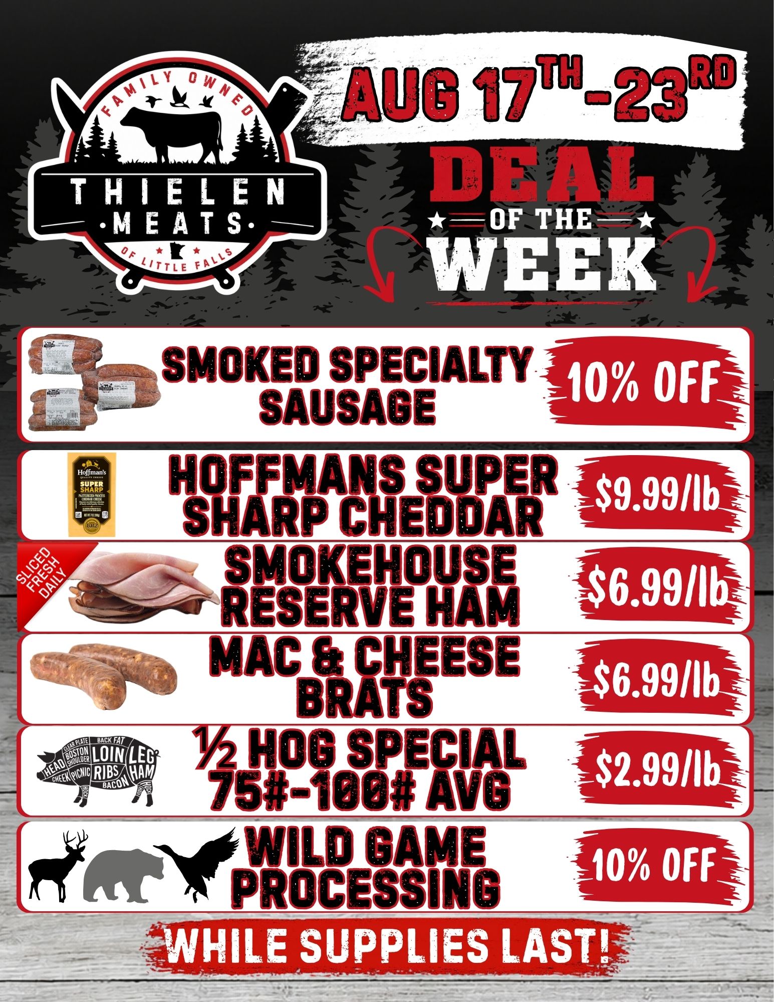 Thielen Meats of Little Falls Facebook ad
