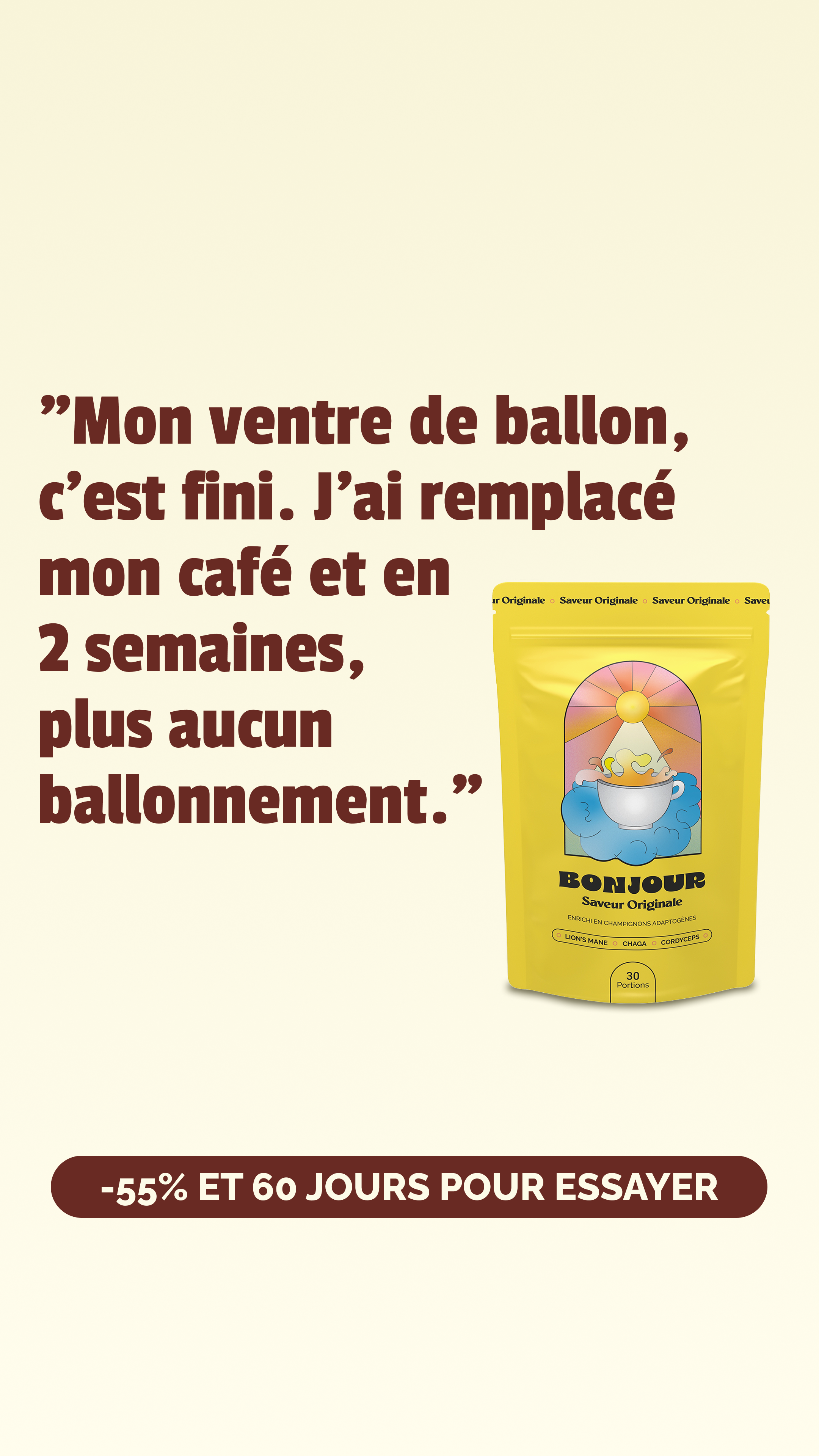 Bonjour Facebook ad