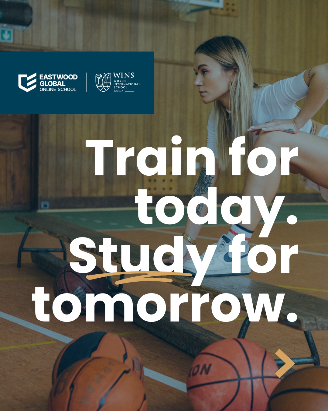 World International School - Torino Facebook ad: Sports build character.