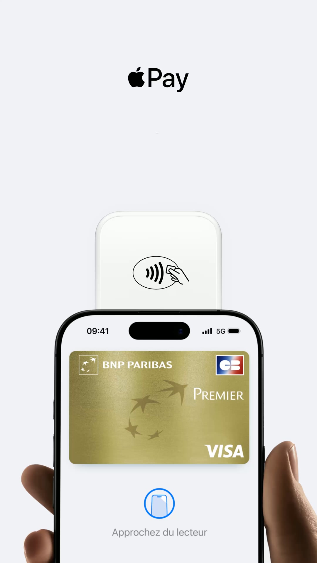 Apple Pay Facebook ad: Ajoutez votre carte à l’app Cartes et payez…