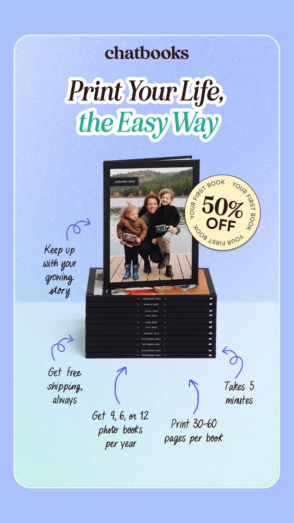 Chatbooks Facebook ad from Feb 13, 2026