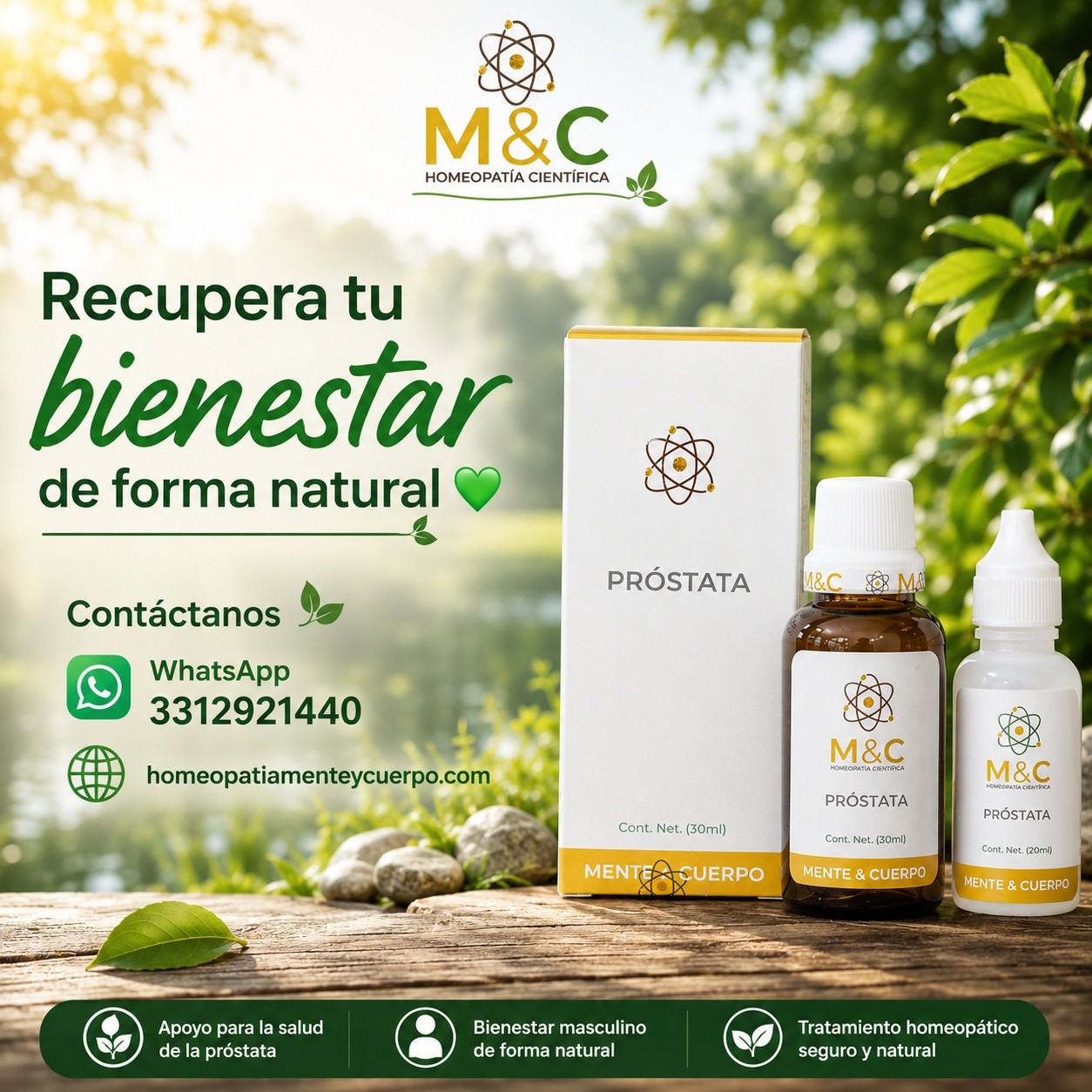 M&C Homeopatia Mx Facebook ad: Recupera tu bienestar de forma natural