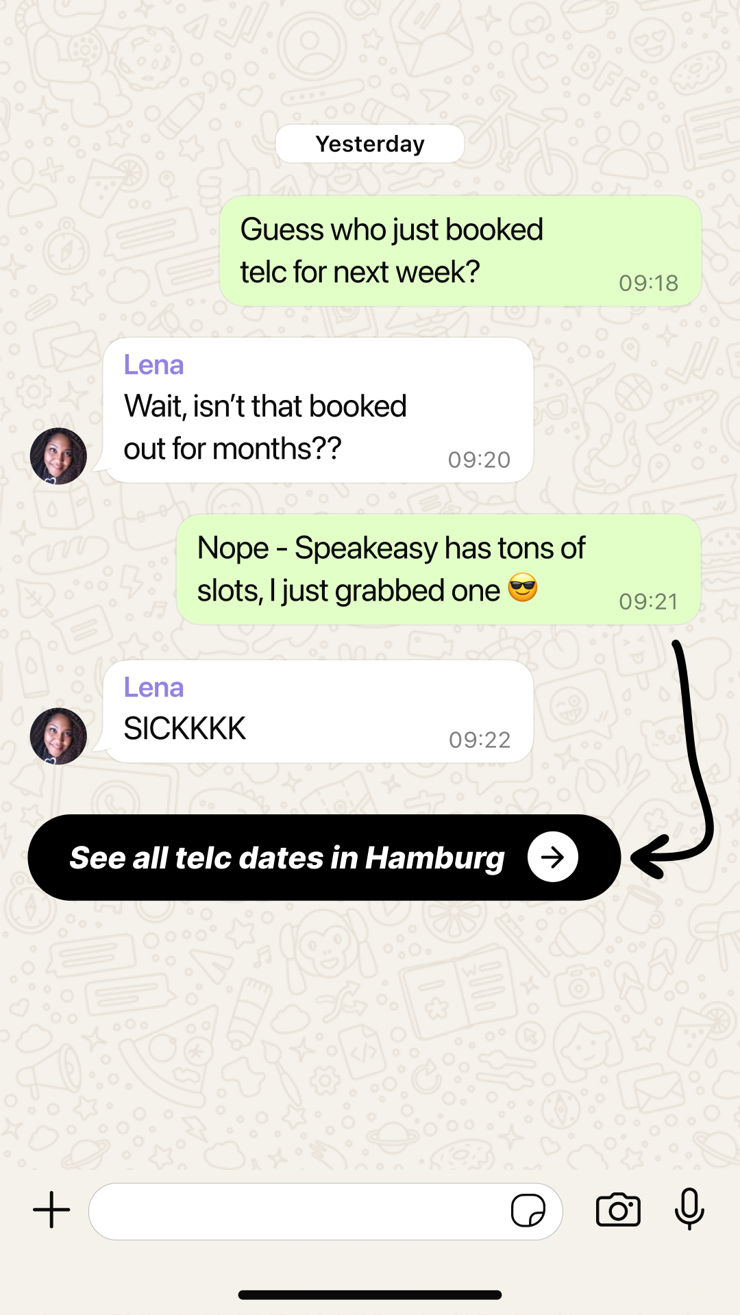 Speakeasy Hamburg Facebook ad from Apr 30, 2026
