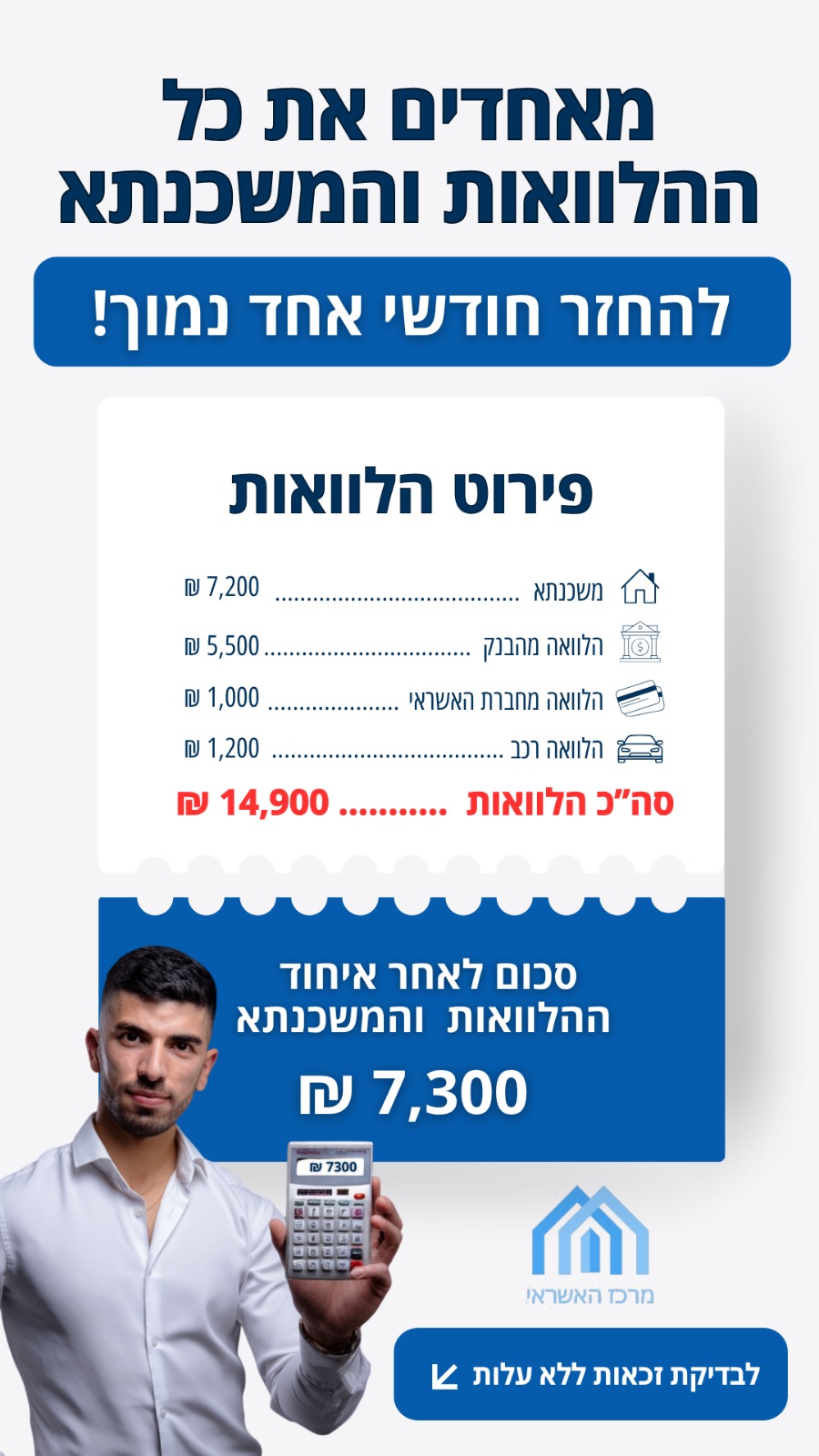 מרכז האשראי Facebook ad: לבדיקה בחינם - השאירו פרטים