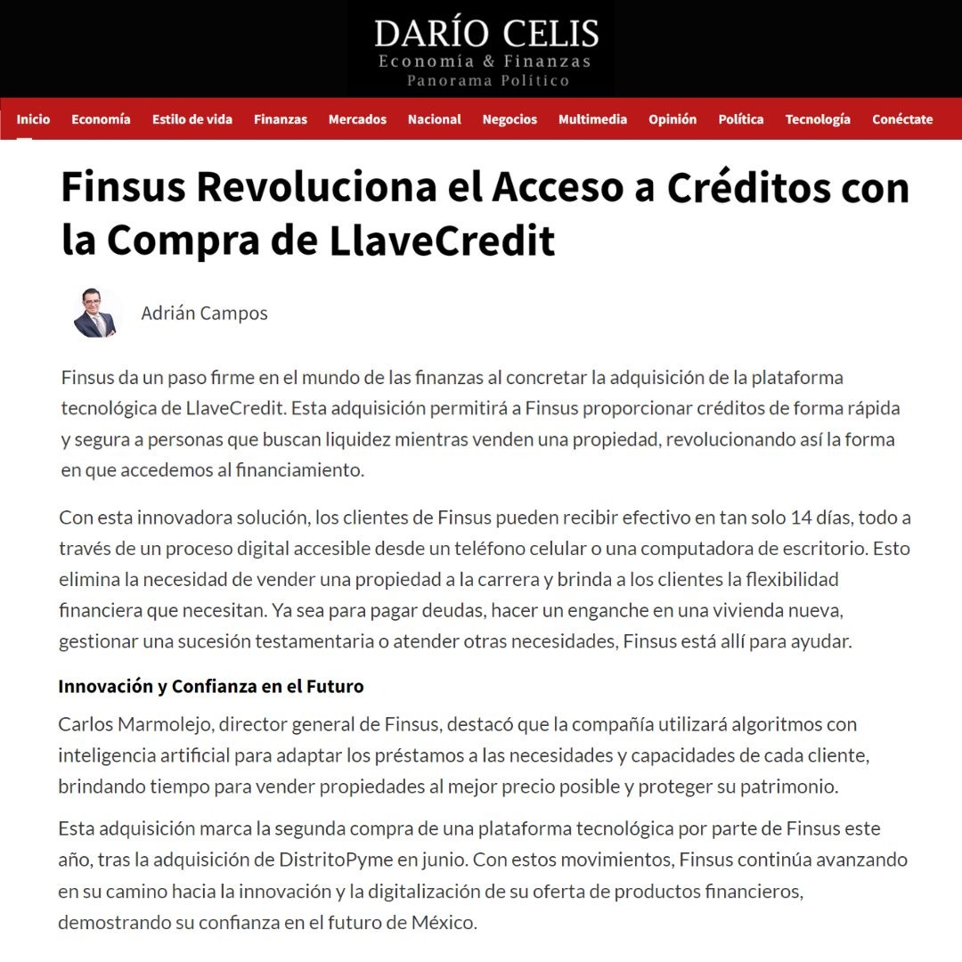Finsus Facebook ad