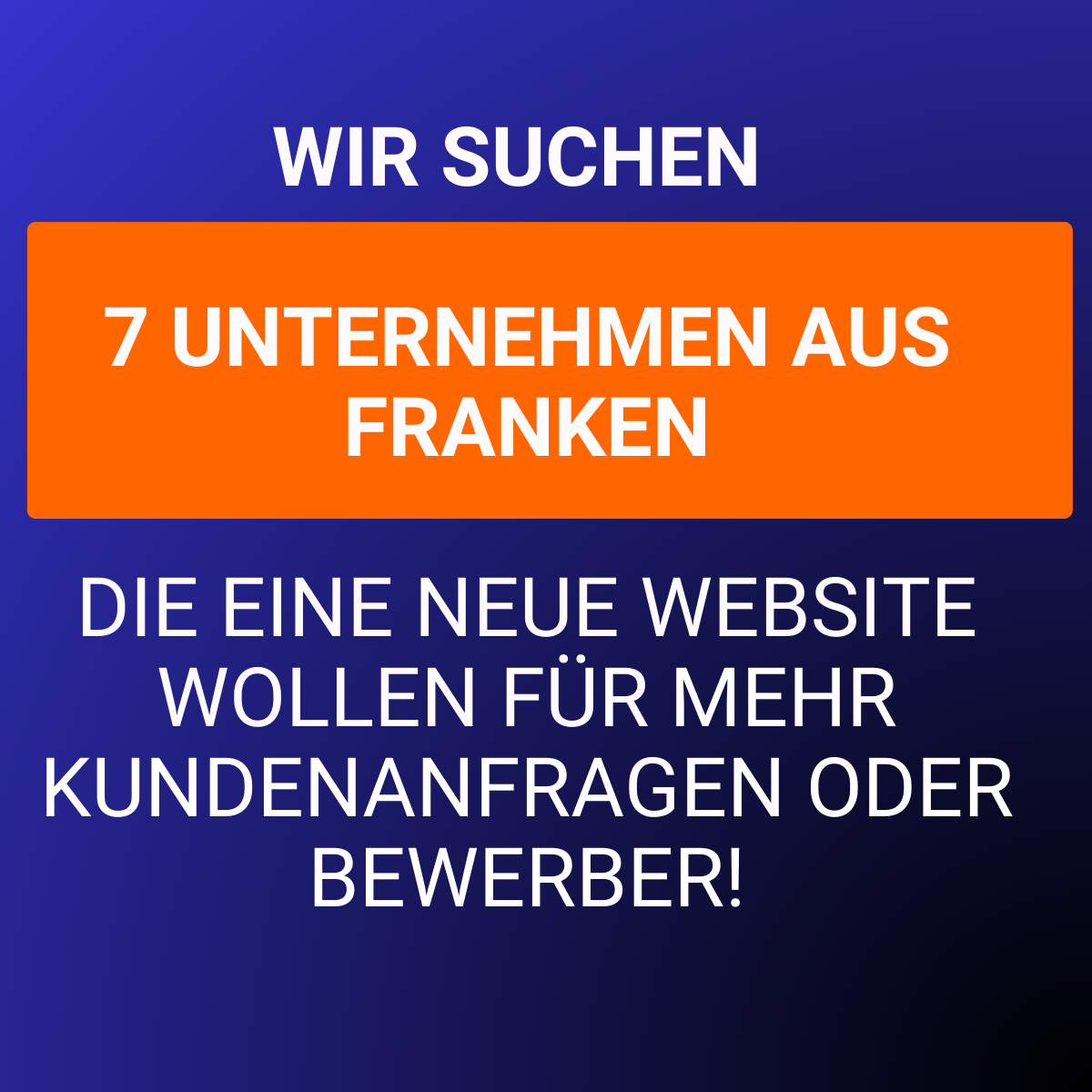 Bartl Unternehmensberatung Facebook ad: 7 fränkische Betriebe gesucht