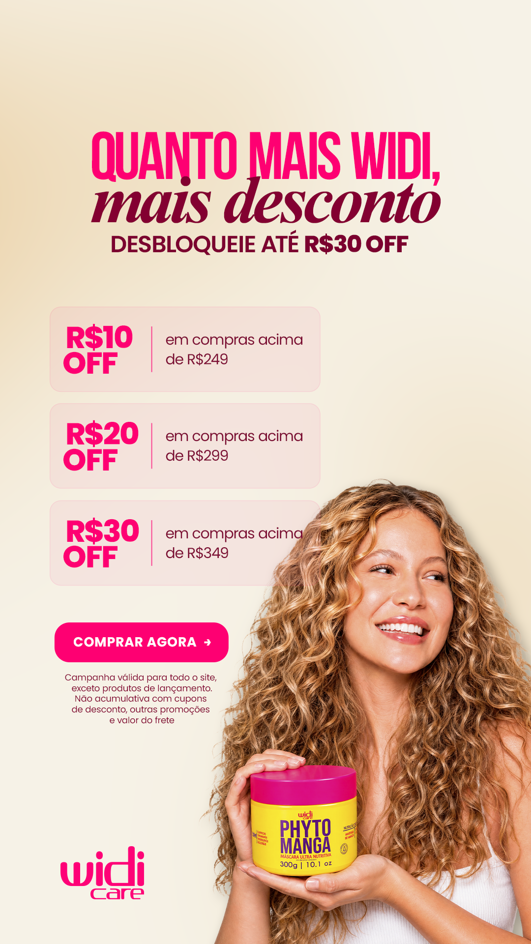 Widi Care Facebook ad: Seu desconto pede mais Widi