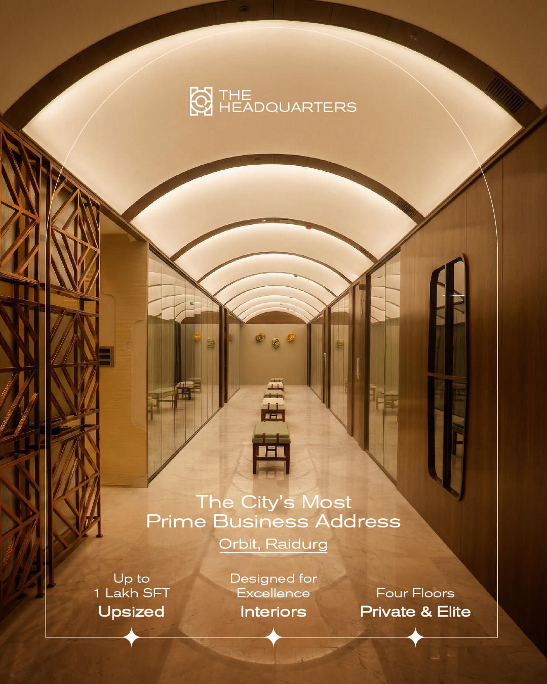 The Headquarters Facebook ad: The Headquarters | Premium Workspaces of Hyderabad