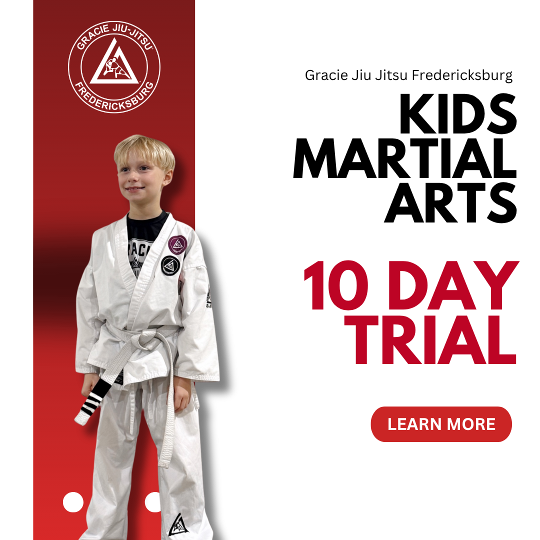 Gracie Jiu-Jitsu Fredericksburg Facebook ad: Help Your Child Build Confidence