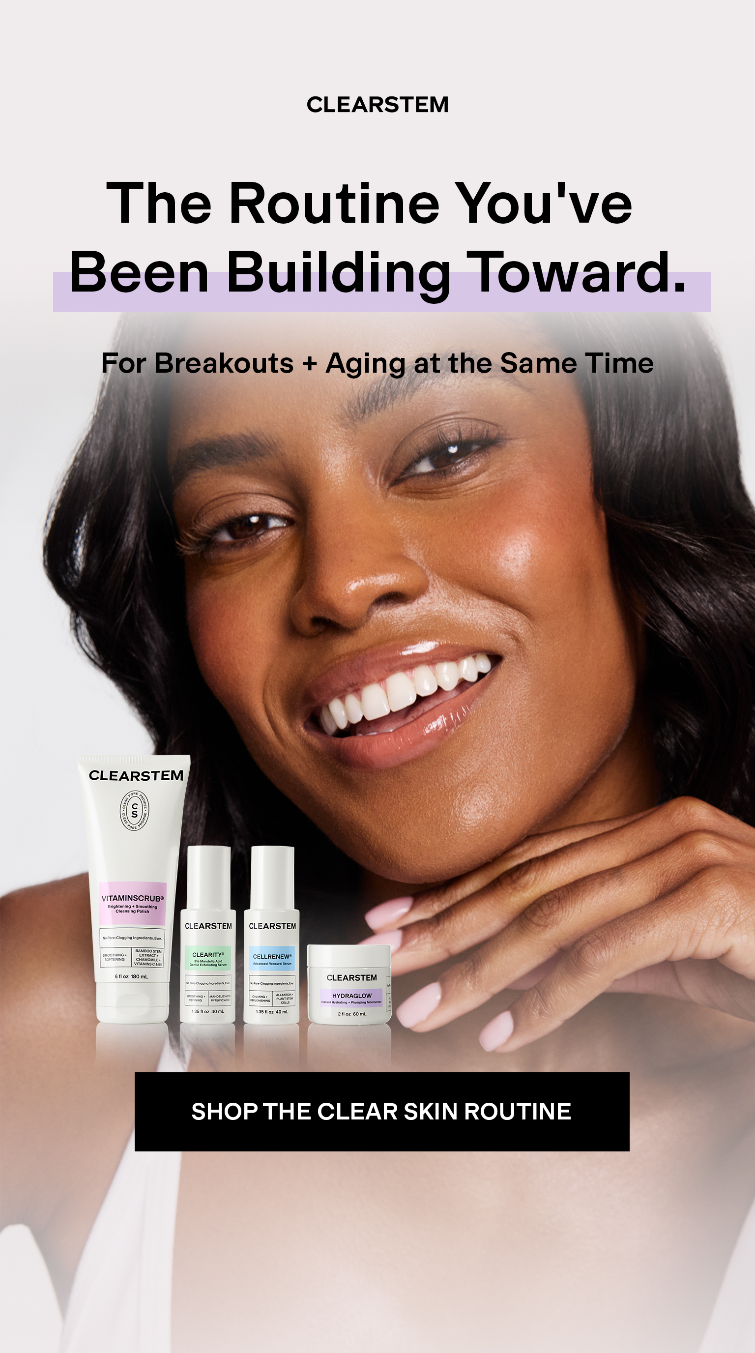 CLEARSTEM Skincare Facebook ad