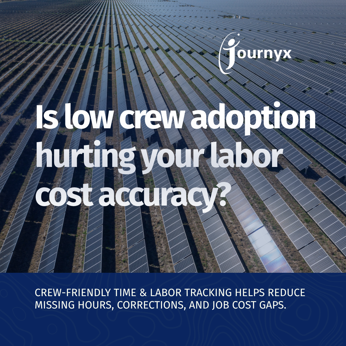 Journyx Facebook ad: How much inaccurate labor data starts with a labor…