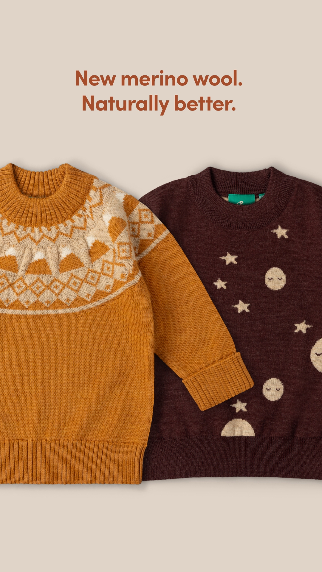 Little Green Radicals Facebook ad: GOTS Organic Merino Wool
