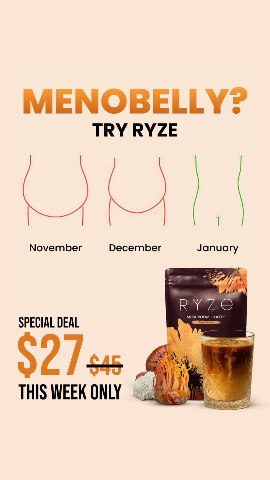 RYZE Superfoods Facebook ad